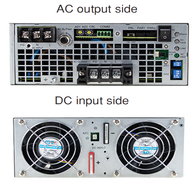 Источник бесперебойного питания AC-DC-AC инвертор 5000Вт со встроенным ЗУ и функц. ИБП,MODBus-RTU (RS-485) интерф., в кожухе, выход инвертора 220 Vac, выход ЗУ 300…400В (СС 11.3А)