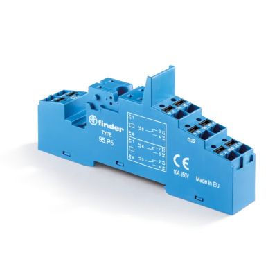 95.P5.7SMA | 95P57SMA | Розетка с безвинтовыми клеммами Push-in для реле 40.51, 40.52, 40.61, 40.62; применяются модули 99.02, 86.30; в комплекте металлическая клипса 095.71; версия: серый цвет; для ЖД-приложений