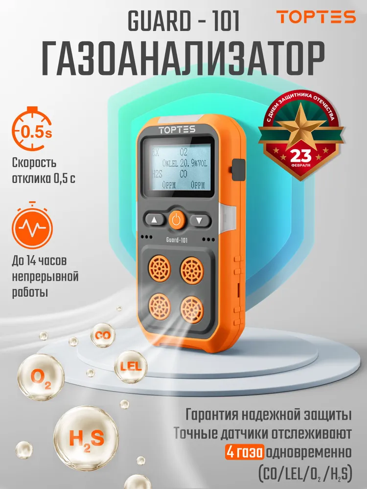 Guard-101 Детектор газа 4 в 1 TopTes
