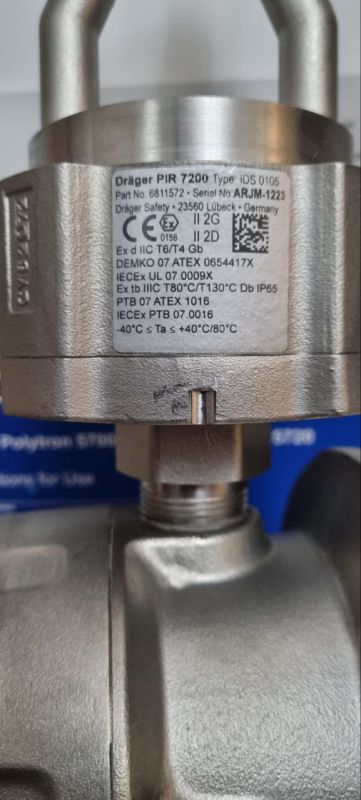 Датчик диоксида углерода оптический инфракрасный Dräger PIR 7200 Dräger PIR 7200 explosion proof gas transmitter with infrared sensor technology