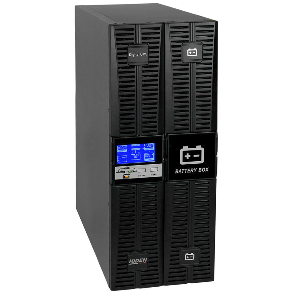 ИБП HIDEN EXPERT UDC9206S-RT, встроенные акб в корпусе (9А/ч х 16шт),6 kVA/6 kW (PF=1)