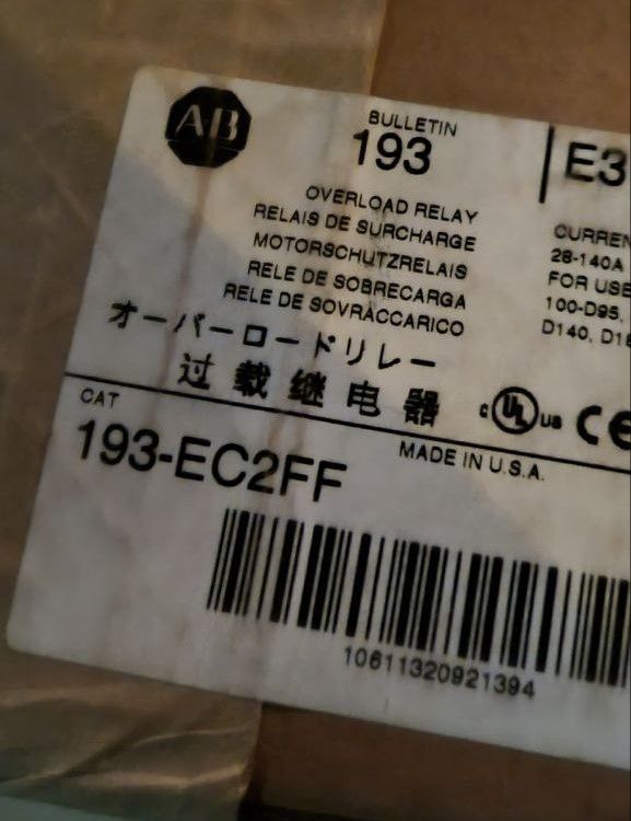 193-EC2FF Реле перегрузки электронное Allen Bradley