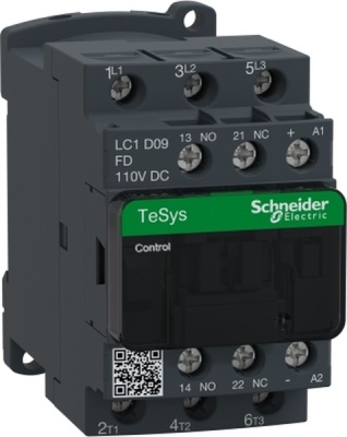 LC1D09FD Контактор 3Р,9A,НО+НЗ,110V- Schneider Electric
