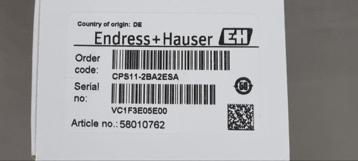 Endress+Hauser 58010762 CPS11-2BA2ESA Аналоговый датчик pH (B193) Endress+Hauser 58010762 CPS11-2BA2ESA Analog capteur pH (B193)
