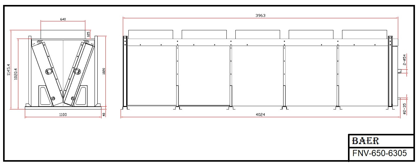 Конденсатор Baer FNV-650-6305 (без вентиляторов)