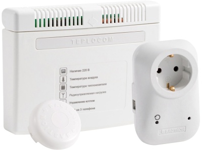 Теплоинформатор TEPLOCOM GSM, контроль сети 220В, температуры, встроенная АКБ