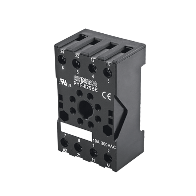 Монтажные колодки KIPPRIBOR PYF-029BE и PYF-039BE (для 2- и 3-контактных промежуточных реле серии RS)