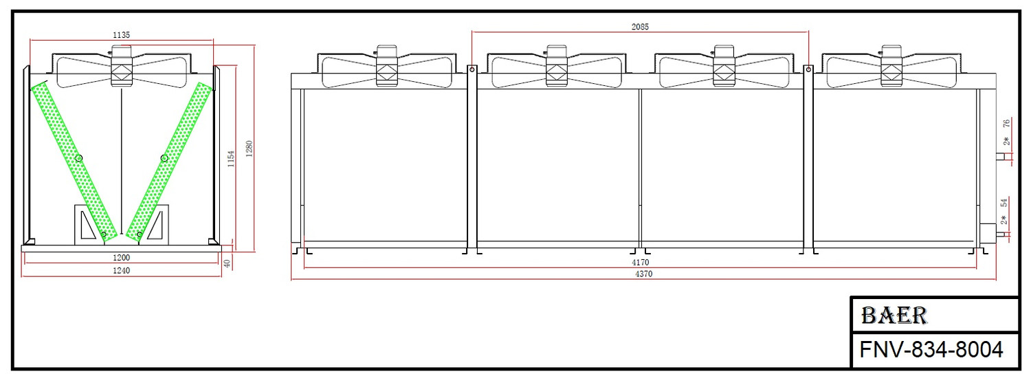 Конденсатор Baer FNV-834-8004 (без вентиляторов)
