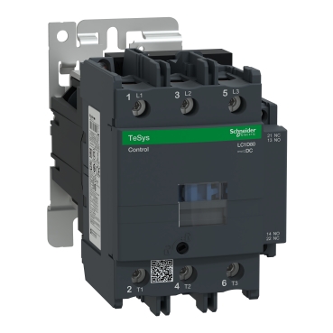 LC1D80BD - Контактор D 3Р, 80 A, НО+НЗ, 24 V DС, ограничение перенапряжений, зажим под винт, шт