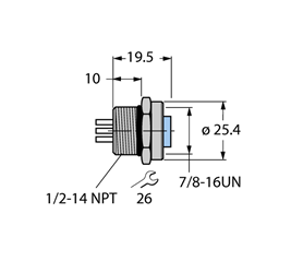 RKF 57-1M 7/8 Штекер Turck