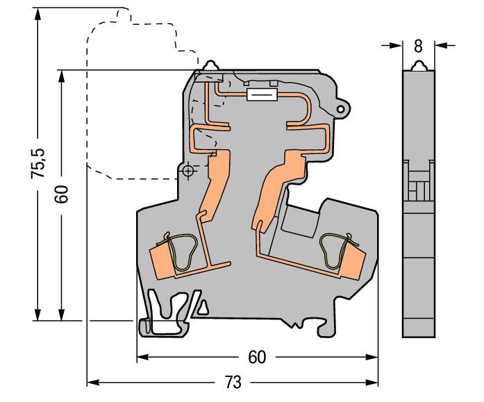 281-611/281-417 Клемма 2-проводная Wago