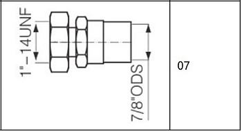 Переходник для реле протока масла GPF45-060-11 GOLDAIR (1"-14UNF - 7/8" ODS)