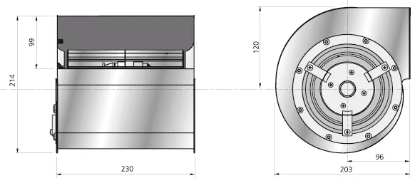 Габаритные размеры DFE 146-S2 ERP