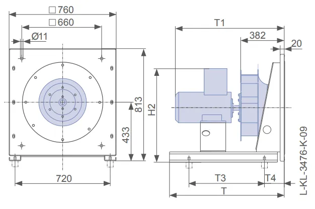 Габаритные размеры ER63C-4DY.G7.1R