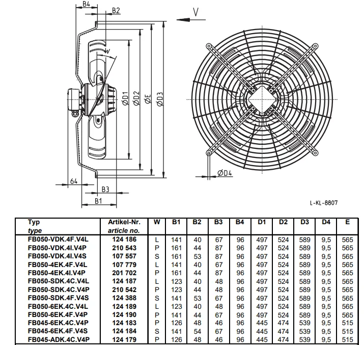 Габаритные размеры FB050-VDK.4I.V4P Габаритные размеры FB050-VDK.4I.V4P