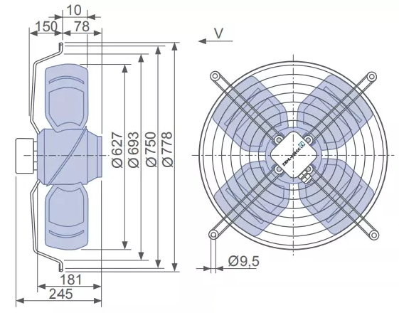 Технические характеристики вентилятора FB063-VDK.4M.V4L
