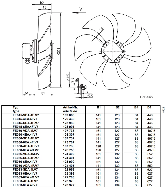 Габаритные размеры FE050-6EA.4FV7