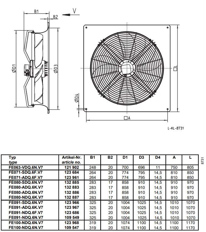 Габаритные размеры FE080-NDQ.6K.V7 Габаритные размеры FE080-NDQ.6K.V7