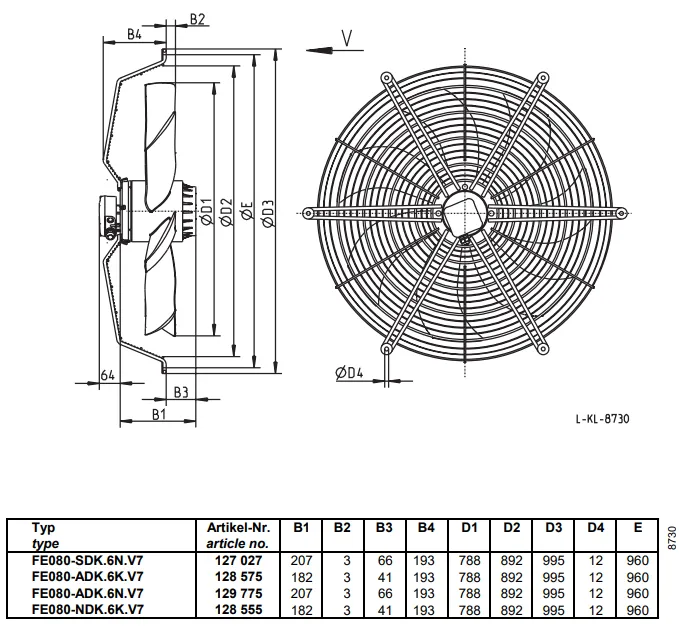 Габаритные размеры FE080-ADK.6K.V7 Габаритные размеры FE080-ADK.6K.V7