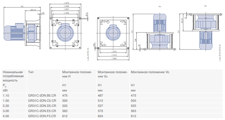 Габаритные размеры GR31C-2DN.C5.1R