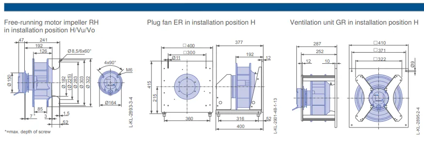 Габаритные размеры RH28C-6IK.BF.CR