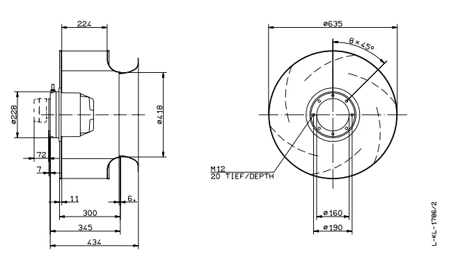 Габаритные размеры RH63M-VDK.7Q.1R Габаритные размеры RH63M-VDK.7Q.1R