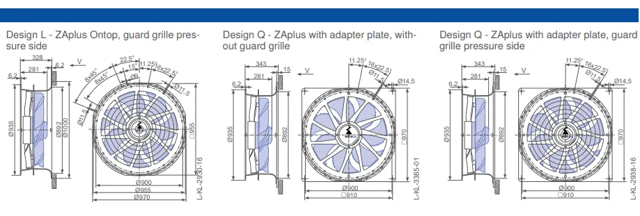 Габаритные размеры ZN080-ZIL.GL.V7P3