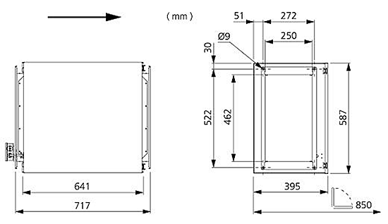Габаритные размеры IRE 50x25 B1