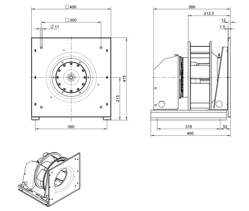 Габаритные размеры ER31C-ZID.DC.CR