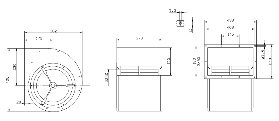Габаритные размеры RD25S-4DW.4I.AL+