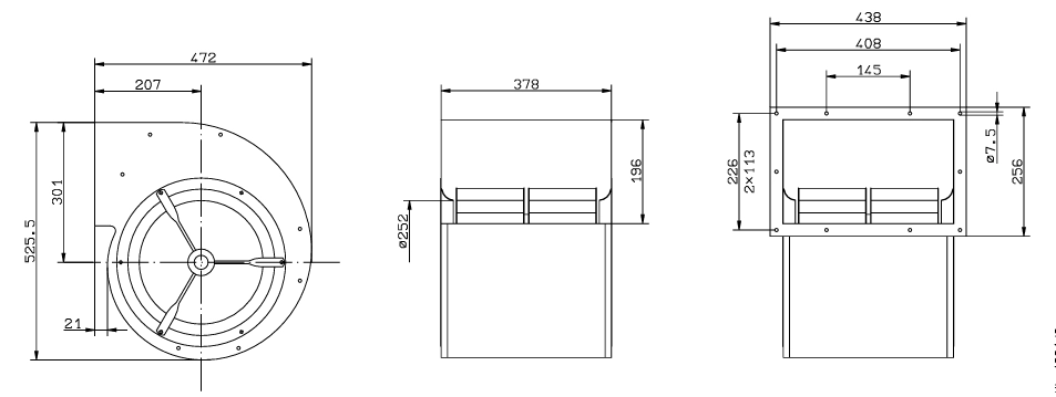 Габаритные размеры RD28S-4EW.4R.2L+