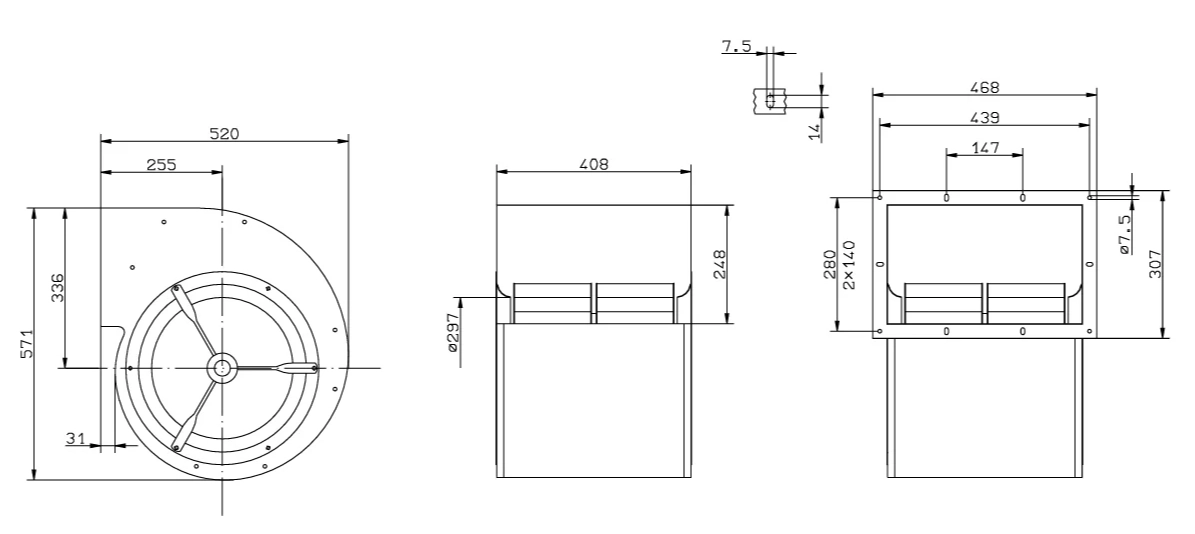 Габаритные размеры RD31S-4DW.6T.AL+