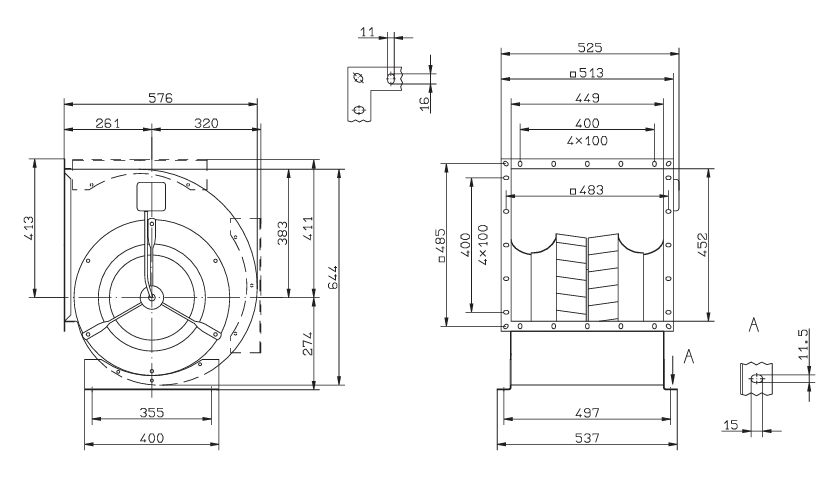 Габаритные размеры RD35A-4DW.4F.1L Габаритные размеры RD35A-4DW.4F.1L
