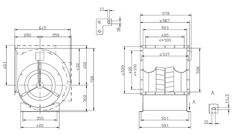 Габаритные размеры RD40A-4EW.4N.1L
