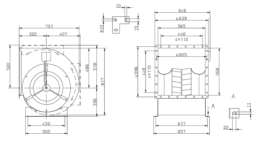 Габаритные размеры RD45A-4EW.6Q.1L Габаритные размеры RD45A-4EW.6Q.1L