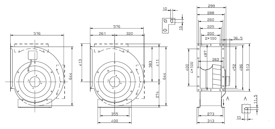 Габаритные размеры RG35A-4EK.4F.1R