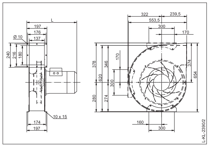 Габаритные размеры RG35T-2DN.C5.2R