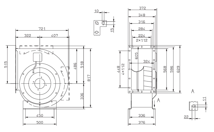 Габаритные размеры RG45A-VDK.6F.1R