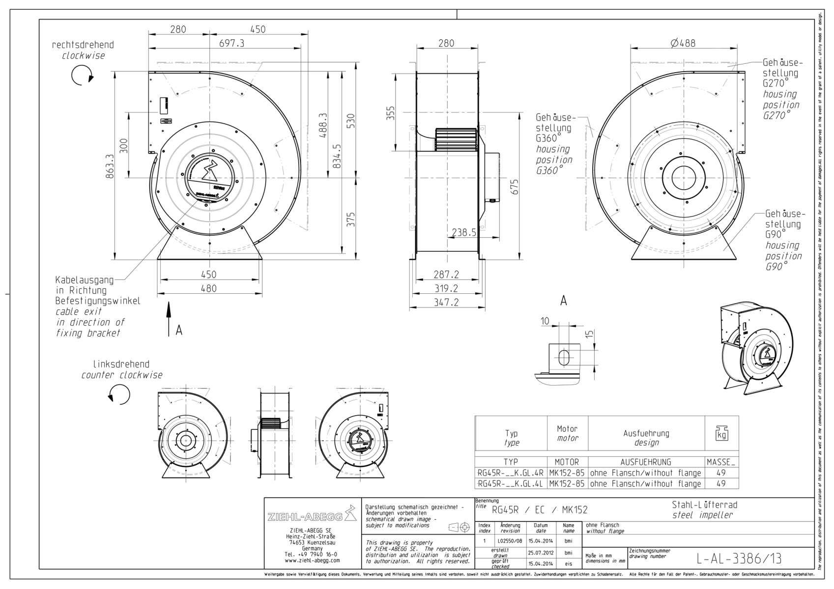 Габаритные размеры RG45R-ZIK.GL.4R Габаритные размеры RG45R-ZIK.GL.4R