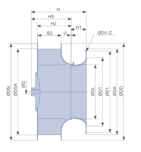 Габаритные размеры RH50C.1R/NS06
