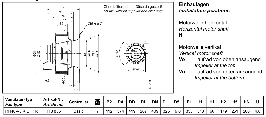 Габаритные размеры RH40V-6IK.BF.1R Габаритные размеры RH40V-6IK.BF.1R