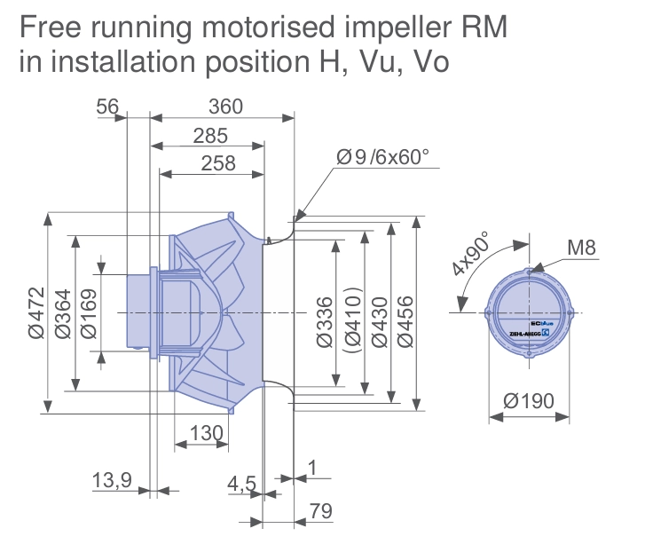 Габаритные размеры RM45D-ZIK.DG.1R Габаритные размеры RM45D-ZIK.DG.1R