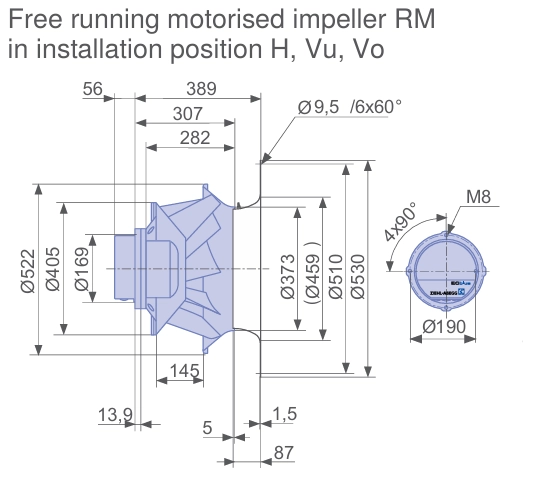 Габаритные размеры RM50D-ZIK.DG.1R Габаритные размеры RM50D-ZIK.DG.1R